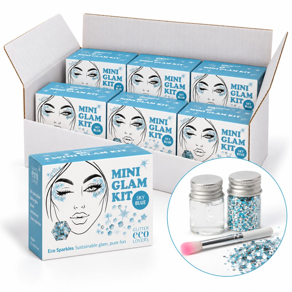 D-pack-Sky Blue Mini Glam Kit
