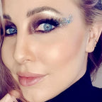 Model wearing Angel Dreams biodegradable glitter on eyes