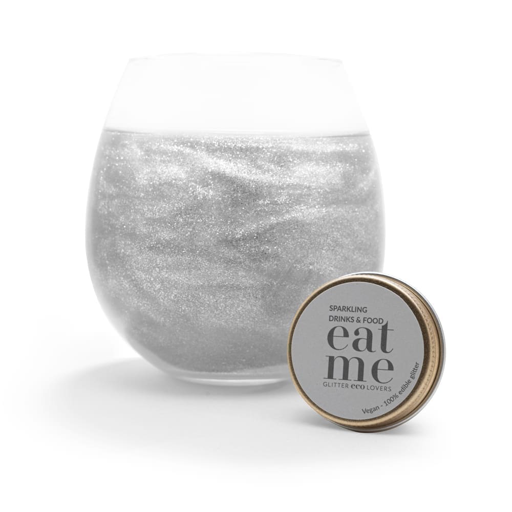 Clear Shimmer edible glitter for drinks and desserts