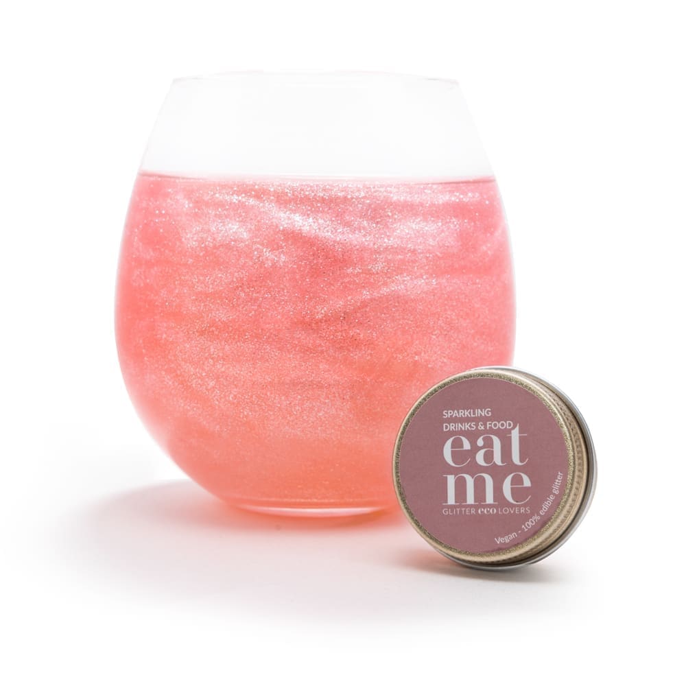 Rose Shimmer edible glitter for drinks and desserts