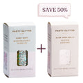 Fairy Dust turquoise glitter mix and aloe vera glitter glue set for skin, face and hair