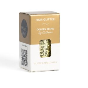 Hair glitter in gold for hair styling